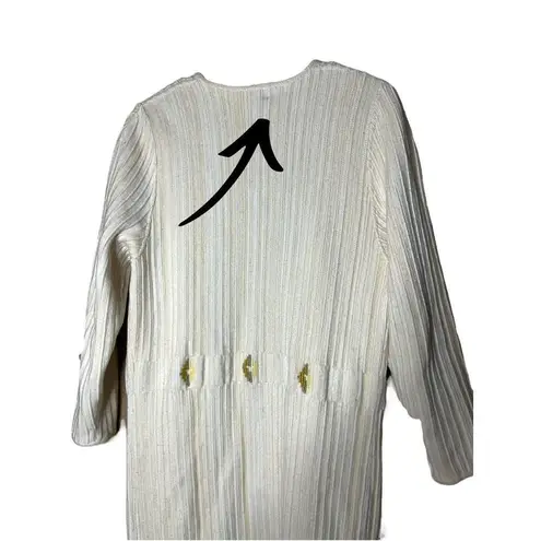 Vintage Cream Chunky Knit Long Duster Cardigan Size undefined