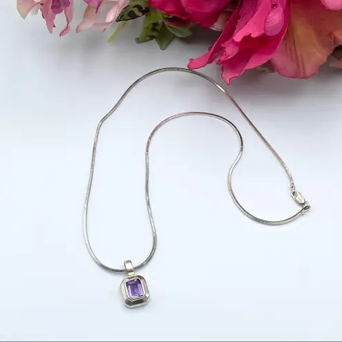 Amethyst Boma 925 Signed Necklace