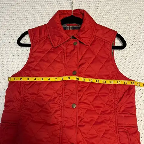 LL Bean Quilted Vest Burnt Orange Red Size XS Gorpcore Preppy New England Warm