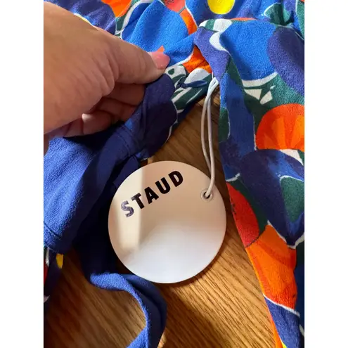 STAUD Affogato printed crepe de chine maxi dress size 4 / small