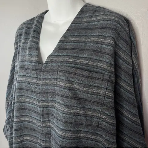 Woolrich Popover Shirt Sweater Womens Size Medium Striped Oversized Indie Grunge