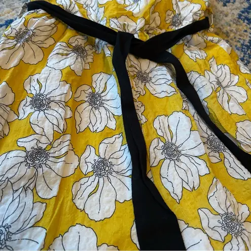 FRNCH Anthropologie - Golden Yellow Floral Print Shell - Like New