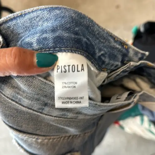 Pistola high waisted cropped jeans everyday casual festival distressed size 27