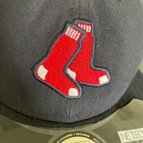 New Era 59Fifty Men Women Cap Boston Red Sox Sock On Field Navy Hat 6 7/8 Blue