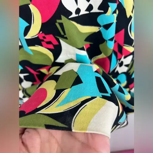 Becky & Max Retro Abstract Print Dress Bold Y2K Aesthetic Fun Flirty Size 6