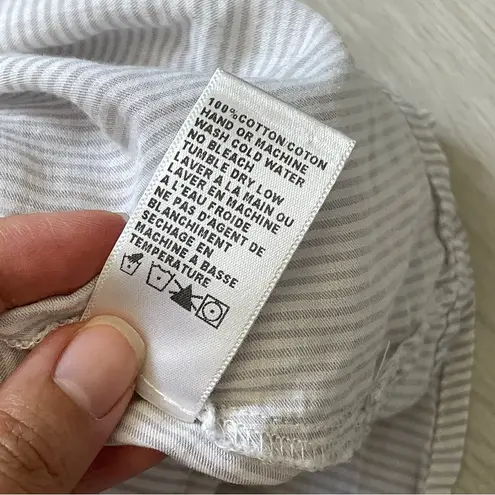 James Perse Shirt cotton striped button down womens Beige (medium) contemporary