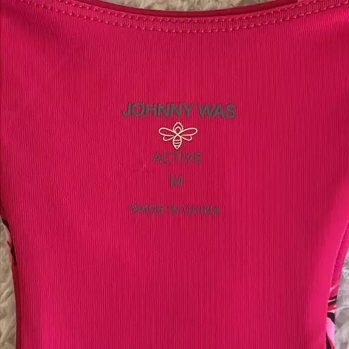 Johnny Was Active Misty Fall Everyday Tennis Dress Floral Pink Red Size M NWT