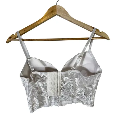 Marilyn Monroe Bra Womens 36C White Longline Sexy Lace Underwire Romantic Bridal