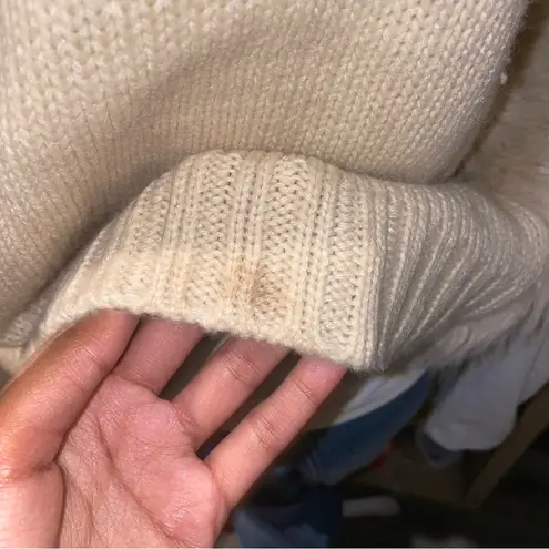 2000s vintage style indie sleaze cream faux fur vest Tan Size M