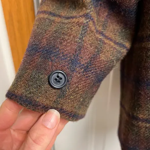 International scene brown plaid blazer 16