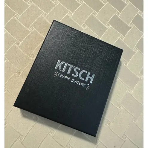 Kitsch So Fancy Necklace Earring Set 14K Sterling Silver Plated Brass NWT