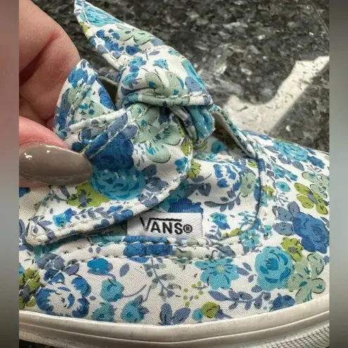 Vans  V Knotted Bow Disty Floral Rose Shoes Sneakers Low Profile Women’s Size 5.5