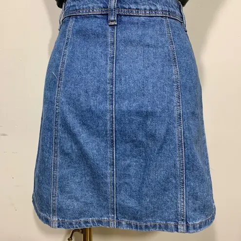 H&M Divided Denim Skirt Size 0 US Button Front A