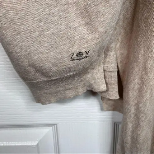 Zadig & Voltaire Beige Lightweight Open Front Cardigan Sweater