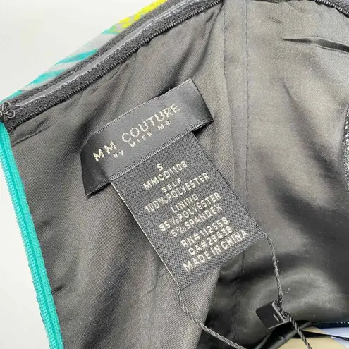 MM Couture Miss Me Mini Dress Womens Small Green Gathered Lined NEW