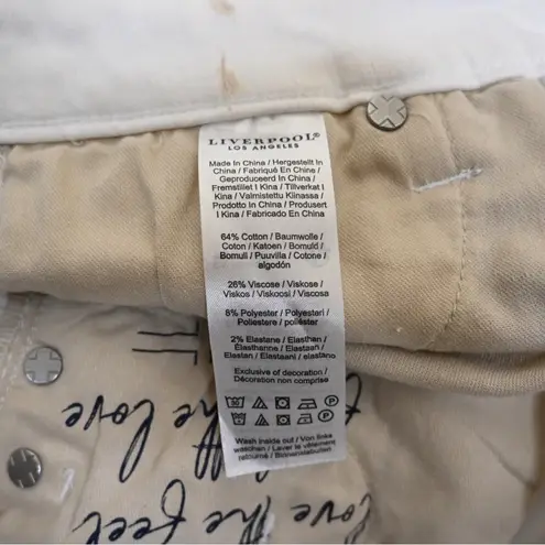 Liverpool Womens 26/2 The Crop White Jeans