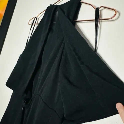 Jill Stuart Black Popover Jumpsuit Sleeveless Crewneck Wide Leg Jumpsuit Size 4