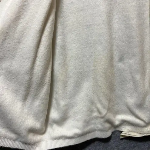 Vintage Danella Orlon Lace Overlay Cardigan Sweater Ivory Ribbon Hem Size undefined