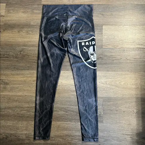 NFL Raiders Football Black and Gray Leggings Size Medium