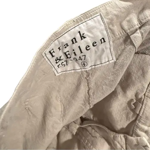 Frank & Eileen Wexford Wide-Leg Linen Pant 4 Cement Cropped