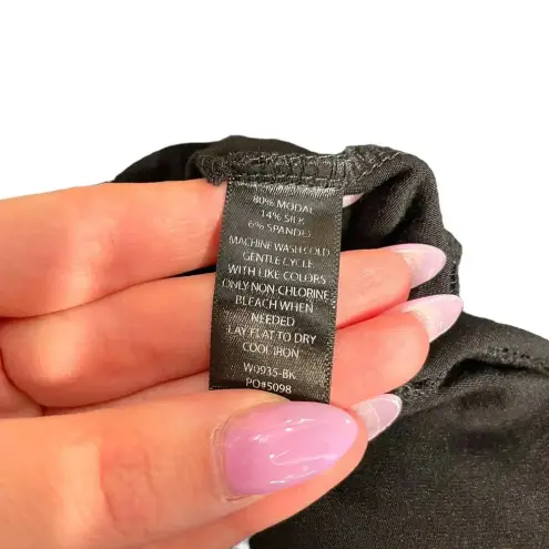 Betabrand Sweatshirt Long Sleeve Dress in Black Jersey Size Large