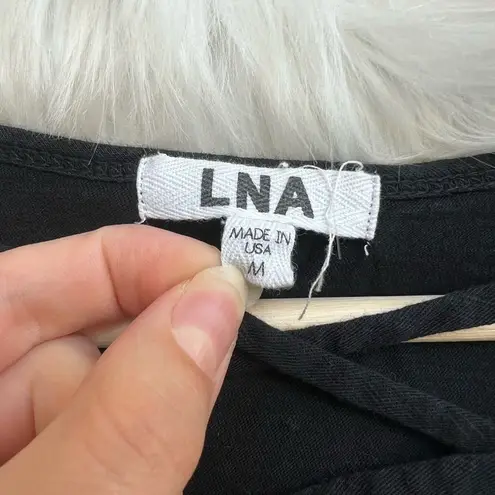 LNA Black top with criss-cross detailing