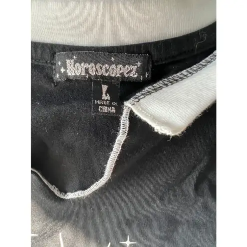 Dolls Kill  horoscopez sun and half moon‎ cropped long sleeve shirt