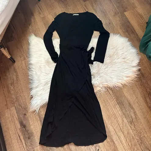 Reformation  Elisa Wrap Dress In Black