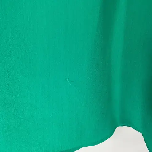 Vintage Green Round Collar Blouse Big Button Small Medium