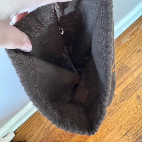 Tod’s Brown and Orange Drawstring Dustbag 12” X 15” Brown