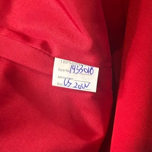 Women’s Red Chiffon 3 Piece Pants Suit Mother of the Bride Plus Size 20W NEW