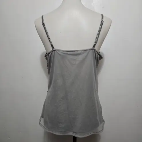 Mixit Y2K Sequin Embellished Tank Top B Beaded Detail Boho Chic L Glam