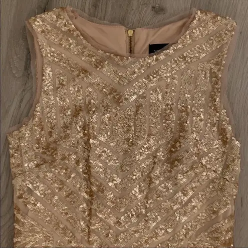 XScape Gold sequin mini dress