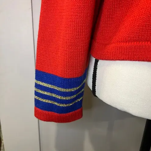 Vintage Women's Nautical Cardigan Size M Red Size M