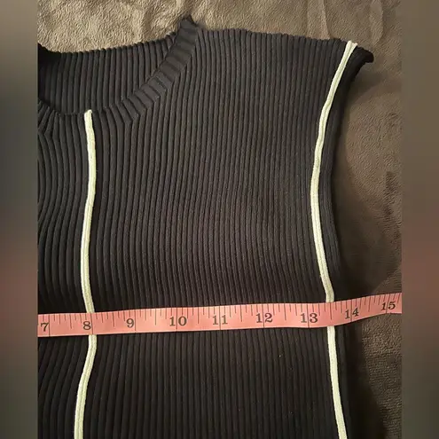 COMMENSE Sleeveless Color Block Sweater Dress COLOR