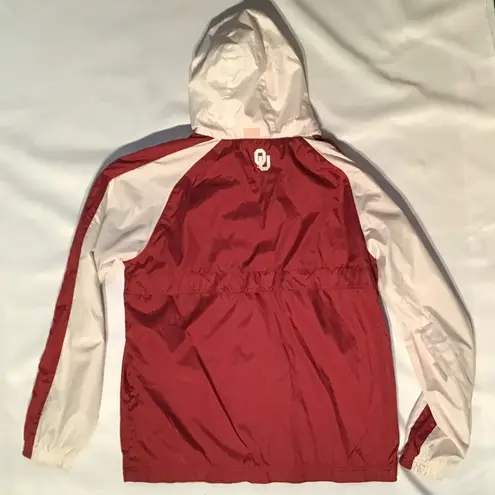 Oklahoma Red Oak Sportswear XL 16/18 Women’s Or Youth Red & White Windbreaker Size undefined