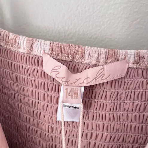 Hutch Anthropologie NEW Aurora Linen Smocked Sleeveless Maxi Dress Brown 14W