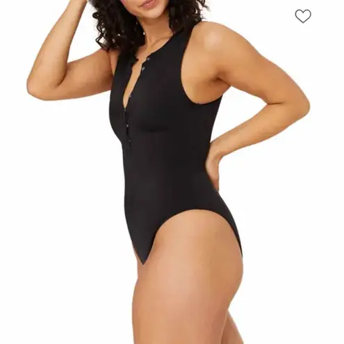 ANDIE Malibu Snap Front One Piece Swimsuit Black Size Large