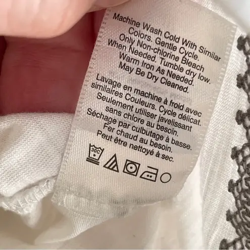 Coldwater Creek Embroidered Scoop Neck Tee, Large