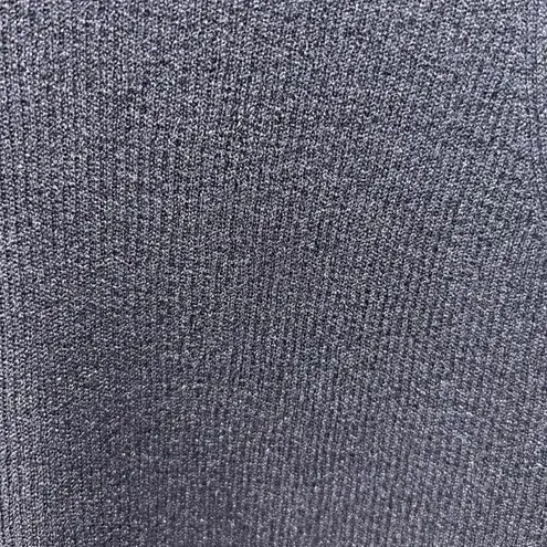 August Silk Womens Cami Top Size L Black Knit Metallic Thread Sleeveless V Neck