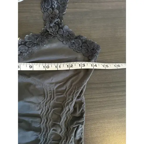 Yahada‎ Babydoll Lace Trim Cami Size Medium Fitted Ribbed Stretch Y2K Whimsigoth