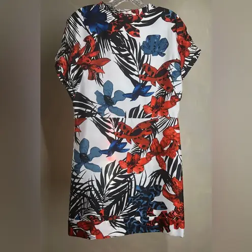 See By Chloe See by Chloé womens Ruffle Neck Short Sleeve 100% silk Floral Print dress|Size:4