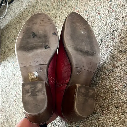 Miz Mooz Red Ankle Booties with Western Flair