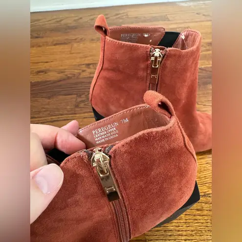 Halston Heritage Halston Women’s Heritage Peregrun Suede Ankle Bootie Block Heel Size 7