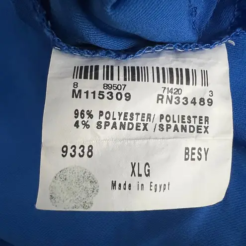 Urbane XL Womens Blue Straight Leg Cargo Uniform Scrubs Bottoms