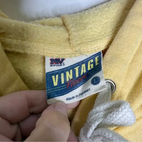 MV Sport East Carolina University Hoodie Size Large Yellow Vintage