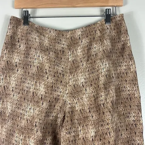 Dana Buchman Brown Retro Linen Silk Blend Crop Pants