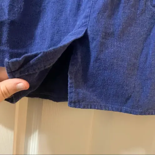 Forever 21  Blue Linen Blend Pull On Skirt Medium