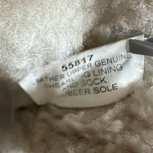 J. Crew Women's Beige Suede Shearling Wedge Ankle Boots Size 7 Tan