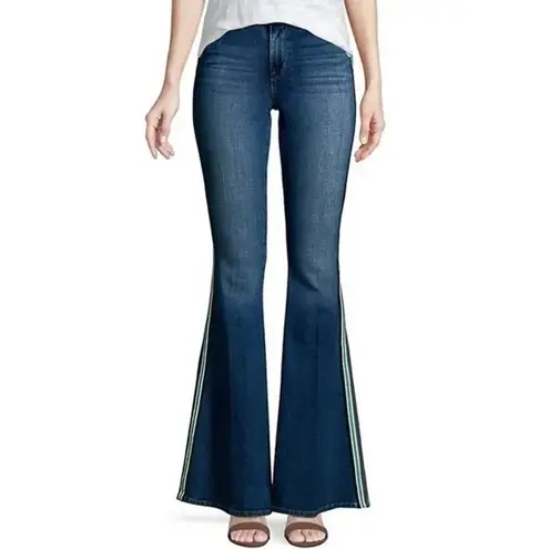 L'Agence Solana Bell Bottom Flare Jean 26 Side Stripe Western Luxury Cowgirl